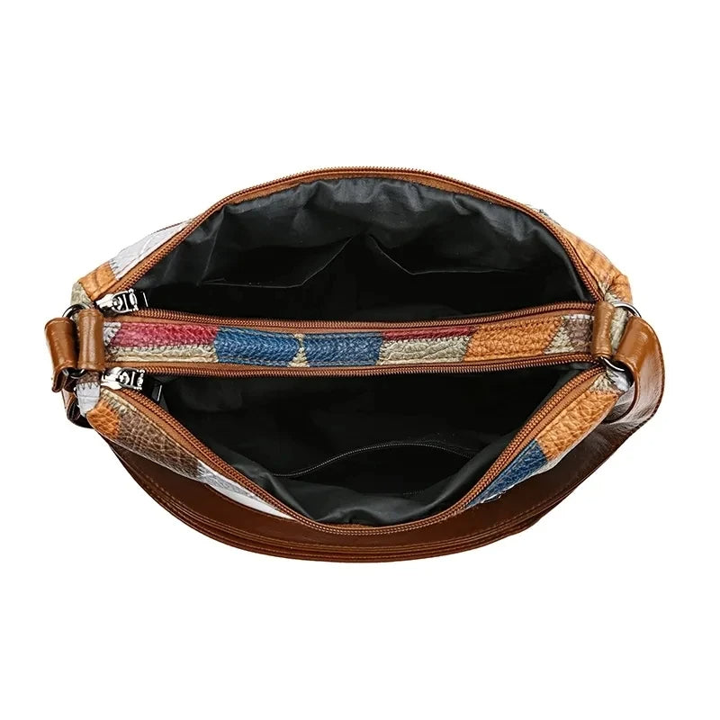 Vivi – Patchwork tas van vegan leer