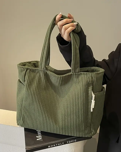 Vivi – Geribde draagtas met koorddetail