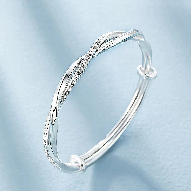 Vlecht armband van zilver