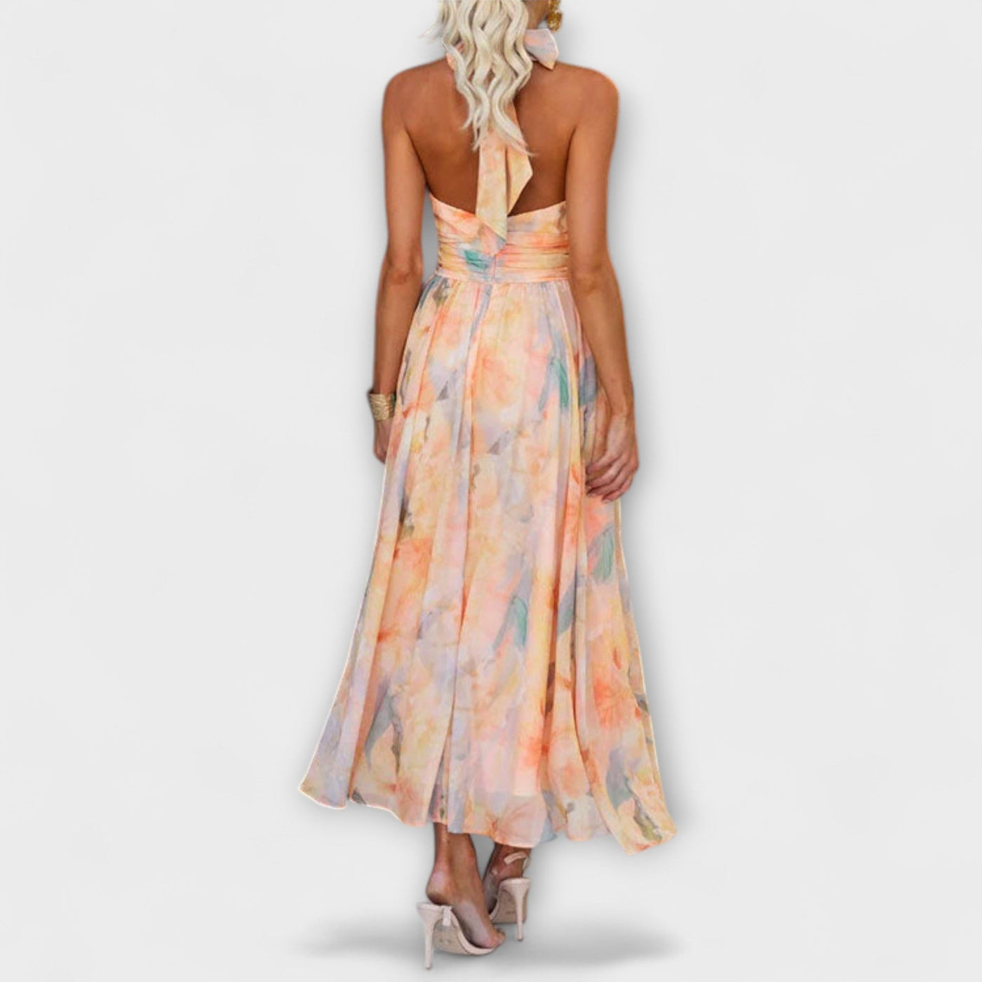 Cristal - Premium jurk met aquarelprint