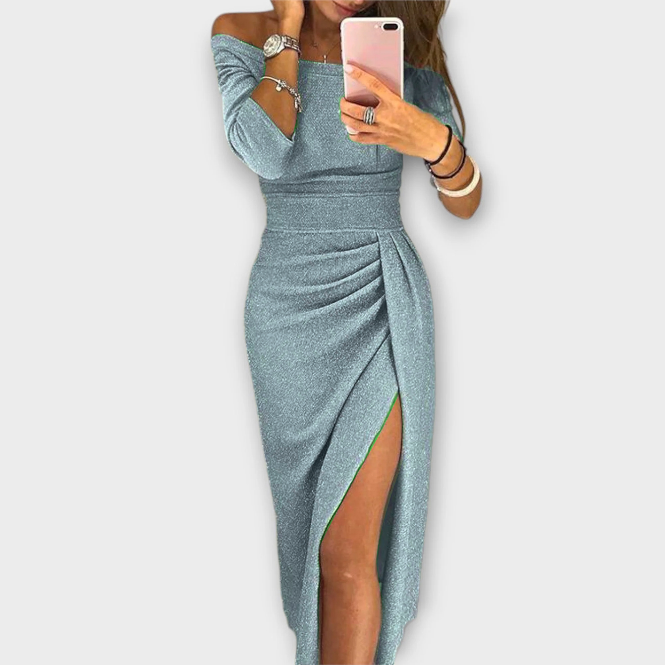 Lena – Elegante off-shoulder jurk