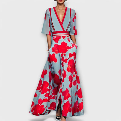 Elise – Elegante bloemenprint kokerjurk