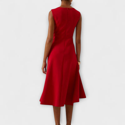Juliette – Asymmetrische midi-jurk met plooien