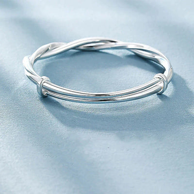 Vlecht armband van zilver
