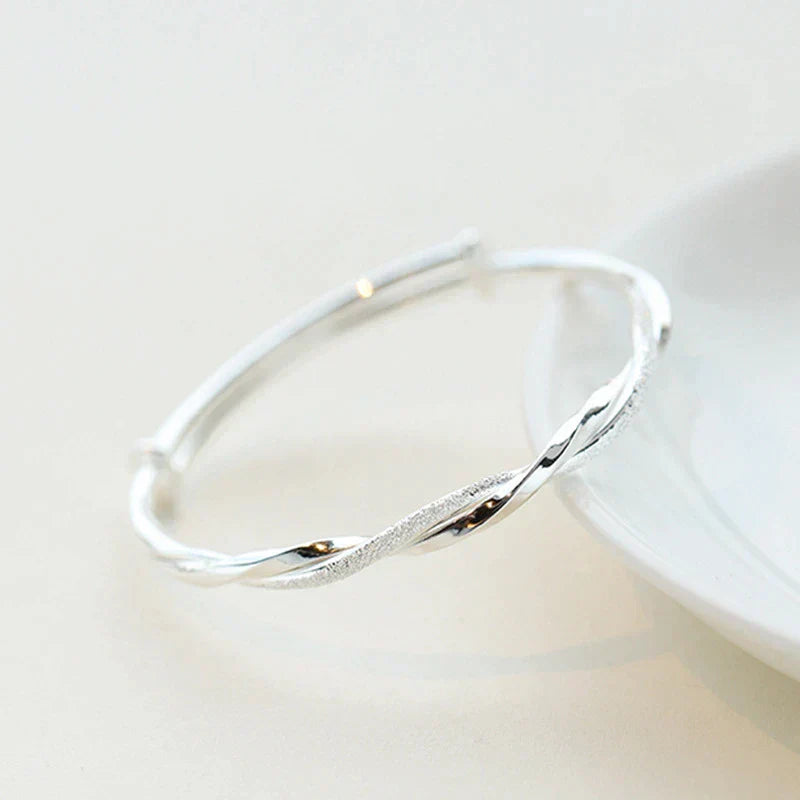 Vlecht armband van zilver