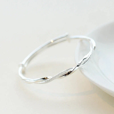 Vlecht armband van zilver