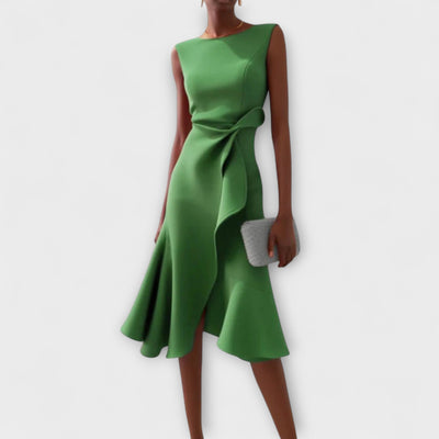 Juliette – Asymmetrische midi-jurk met plooien