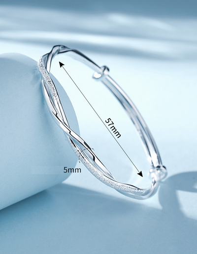 Vlecht armband van zilver