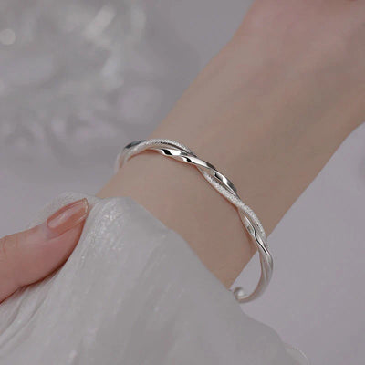 Vlecht armband van zilver