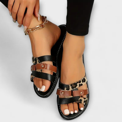 Sara - Luipaard sandalen