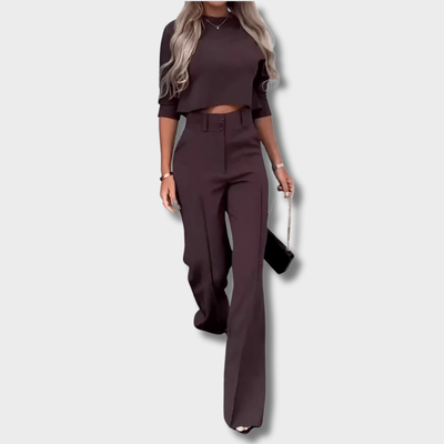 Cleo – Elegante crop top-set voor dames