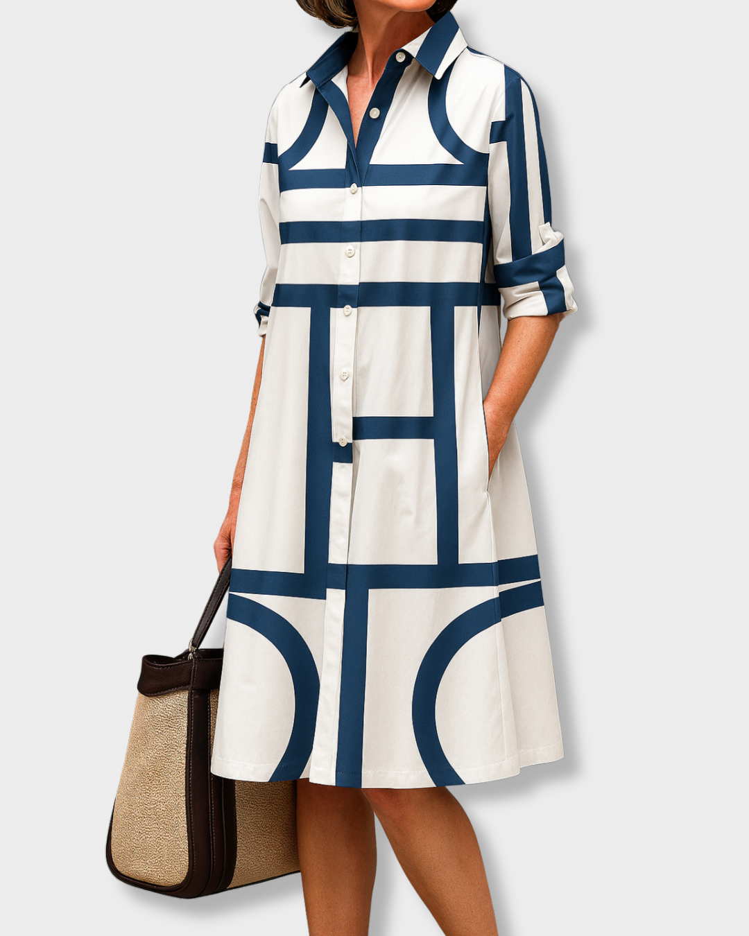 Julia - Bedrukte midi-jurk