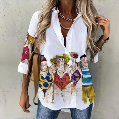 Letty - Casual blouse met abstracte print