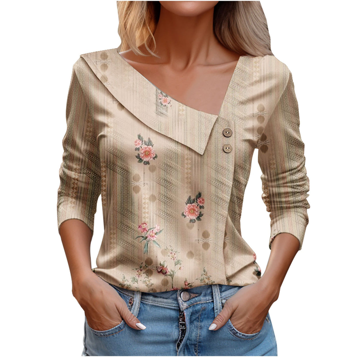 Lola - Dames T-shirt met V-hals