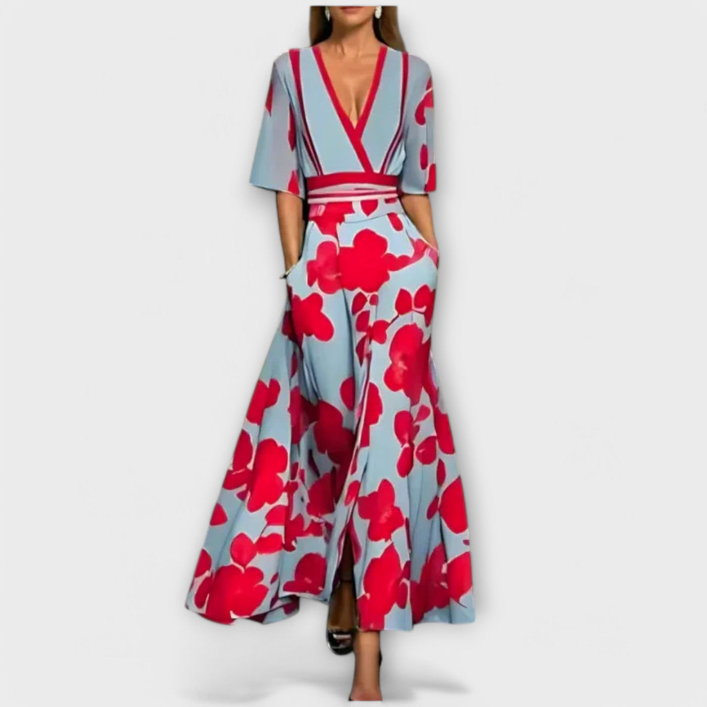 Elise – Elegante bloemenprint kokerjurk