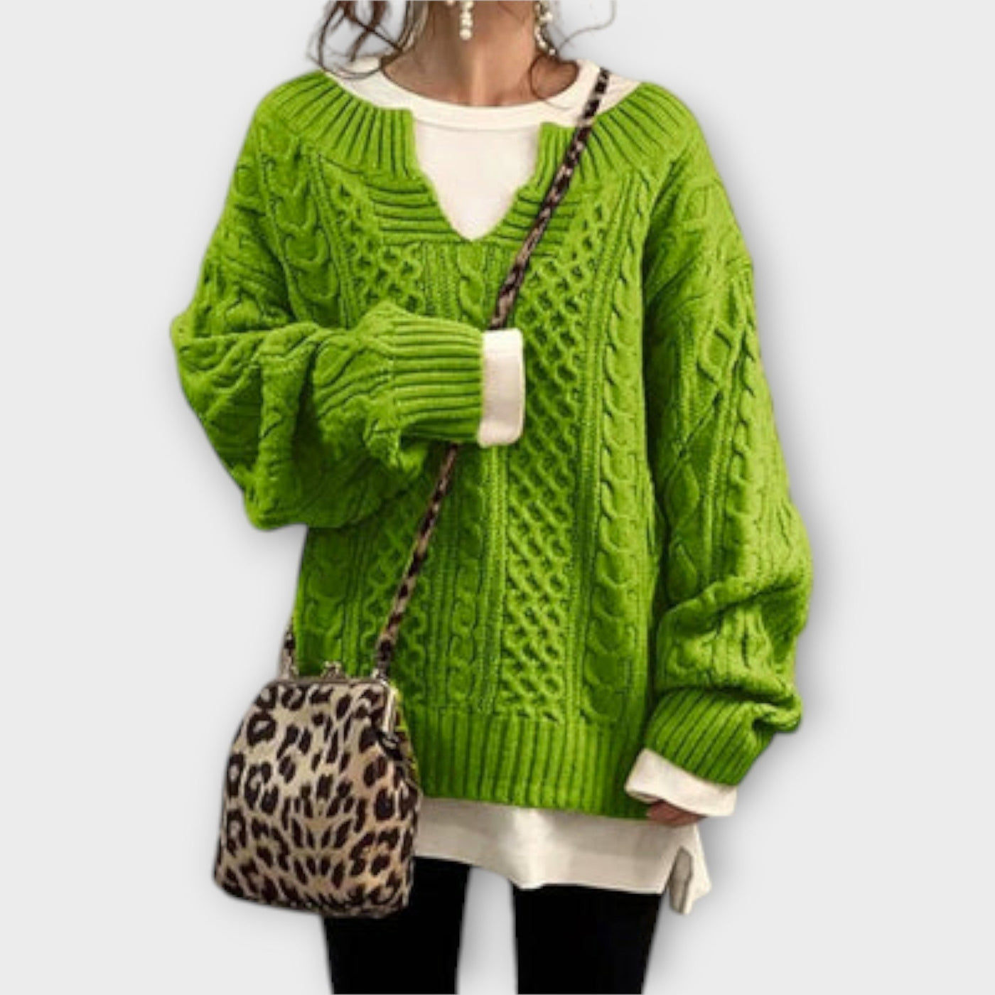Laura - Oversized kabeltrui