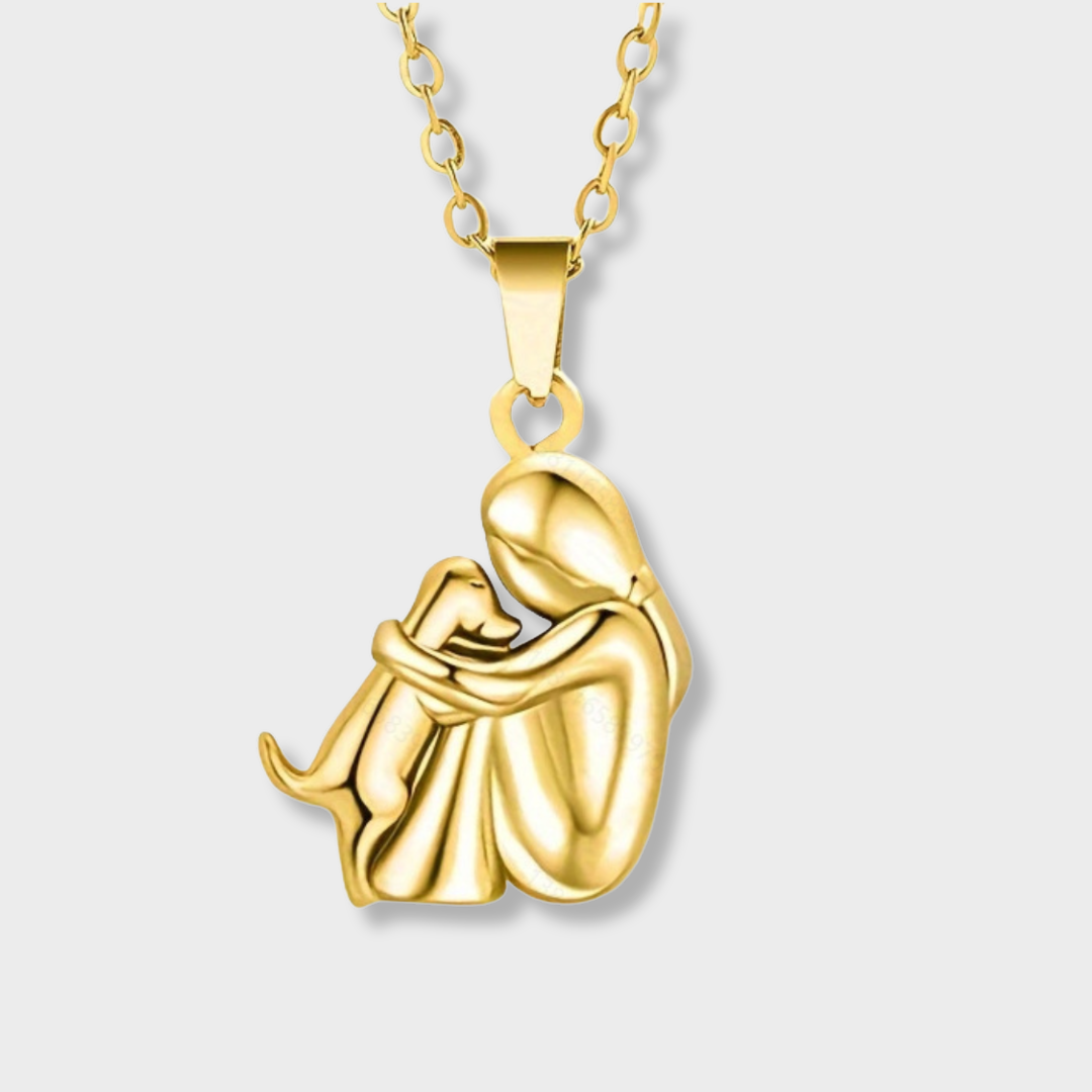 Halsketting met hond hanger