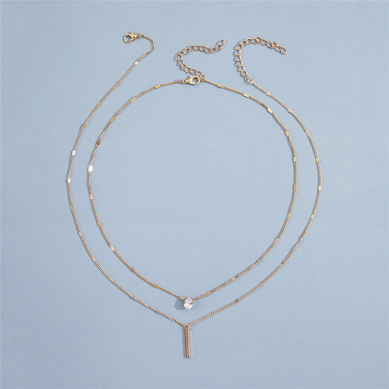Vintage halsketting set met gouden hanger