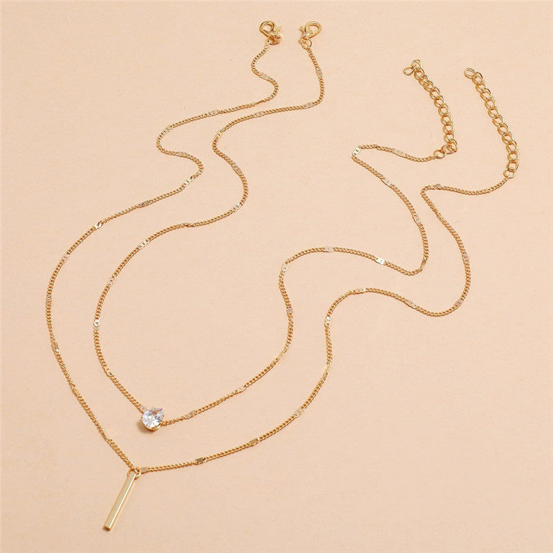 Vintage halsketting set met gouden hanger