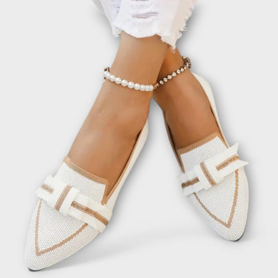 Hendrika - Platte damesschoenen met geknoopt design