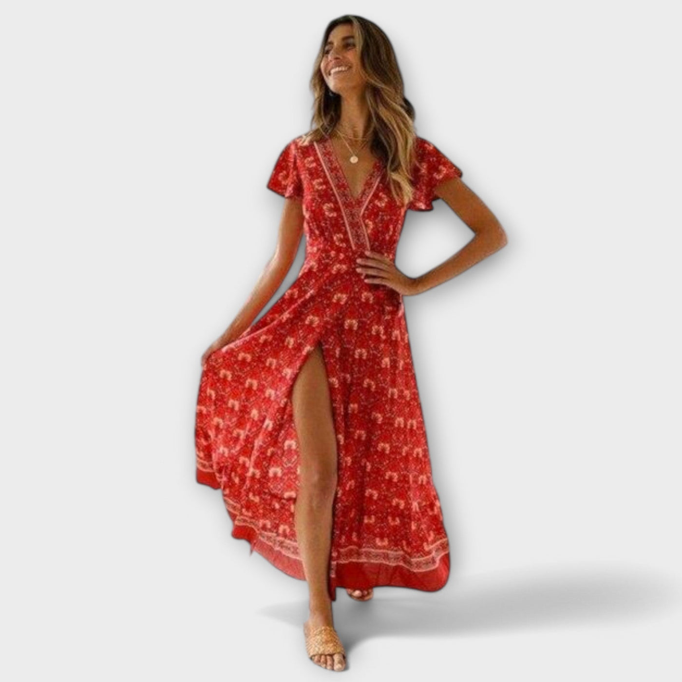 Briony – Boho midi-jurk